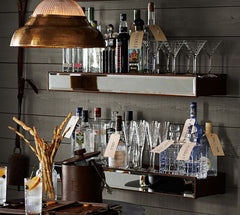 Rustic Wood Mirror Shelf