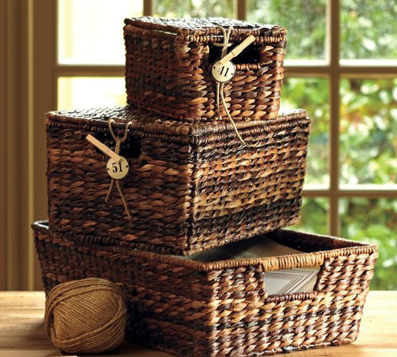 Handwoven Lidded Basket Small – CÔTE À COAST